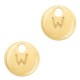 Metal charm 10mm Initial W Gold